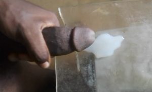 Masturbating my dick for my sugar mummy