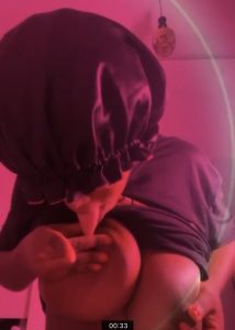 Facebook baddy queen may massage her breast on camera