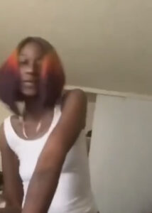 African slim lady ride lecturers dick