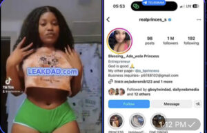 Leak- nude video of instagram influencer realprincess_s
