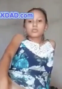 Young Latina teen masturbate with bottle