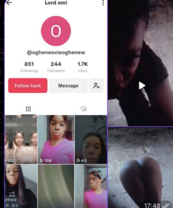 Tiktoker- oghene masturbation sex tape