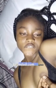 Naughty babe- masturbate and get fuck by big dick African