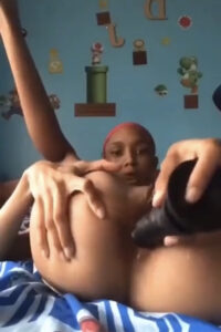 Masturbation- Nelly kate hit hard with dildo