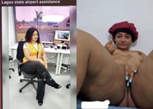 2025 trending leak sextapes exposed- Lagos state airport staff Mrs Victoria Vincent Eyo nude masturbation video to Nigeria minister
