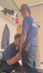 Exposed leak sextape- security caught on camera sucking colleague dick