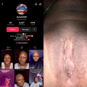 TikTok leak sex video- dumebi081 masturbate her pussy for online lover