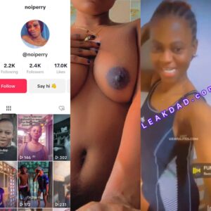 2025 TikTok viral leak sextapes- noiperry masturbate her tight pussy and show her standing breast