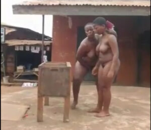African viral leak tapes- woman stood naked on round about to curse a man that defile her daughter