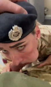 American female special force suck her colleague dick during break hour