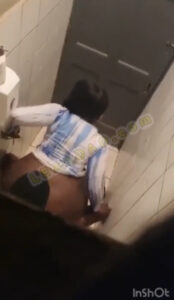 Man fuck female friend in the toilet