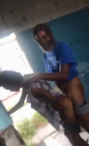 Slim African babe fuck mentally unstable man