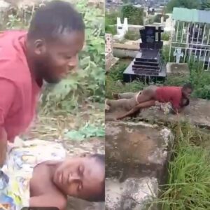 Naija viral leak sextape- yahoo boy caught fucking lady in cemetery