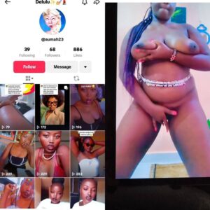 TikTok leak sextapes- dalulu aumah masturbate her tight pussy on camera