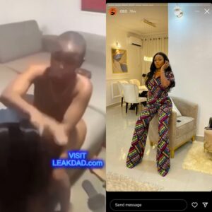 Naija viral tapes- Instagram slay queen houseofmoesha caught on bed with a married man and beaten to stupid