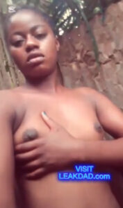 Naija village girl masturbate her pussy in the bathroom for boyfriend