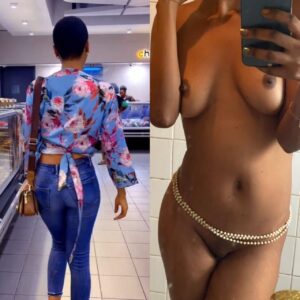 Naughty fine African babe goes nude on camera