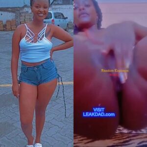 Naughty African babe fingered her wet pussy on camera