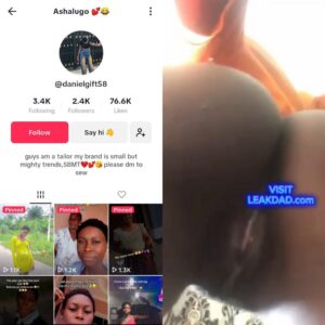 TikTok leak girl masturbate on video- Danielgift58 finger her tight teen pussy for online boyfriend
