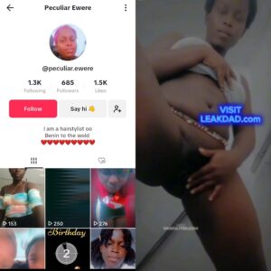 Naija viral TikTok leak nude video- peculiar ewere Benin hairstylist masturbate her pussy online
