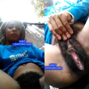 Naija leak viral masturbation video- lady finger her wide hairy pussy