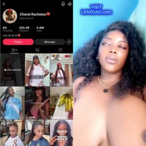 TikTok celebrity cherel Rachelou masturbation video is trending