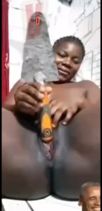 African House uses husband cement mixer to fuck her pussy