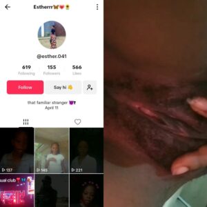 TikTok leak nude video 2026- Esther masturbate her pussy for streamer