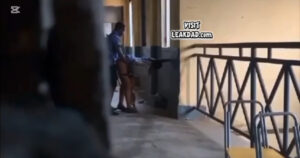 High school boy caught fucking classmate in the hostel walkway