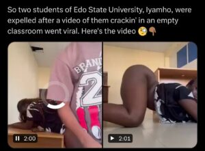 Edo state university student fuck in empty classroom