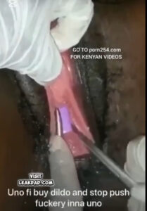 Body spray bottle gets stuck in a lady’s pussy