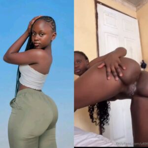 Fat ass African ebony girl masturbate her pussy- onlyfans leaked