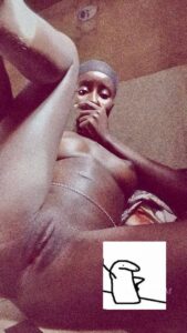 Petite African girl masturbate her dry pussy