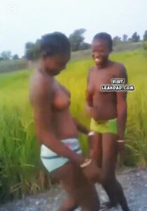 Teen African girls dance naked