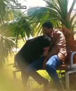 Iranian couple caught fucking in a seat out