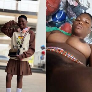 High school African TikTok girl serwaa masturbate on camera