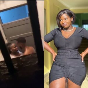 African lady gets fuck in the toilet
