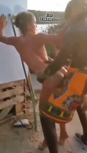Watch- white female tourist gets fuck by African villager