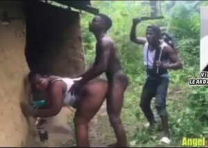 Man caught a lady fucking at the back of his hut