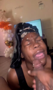 Naughty African ebony girl visit her ex on his birthday and gets fucked