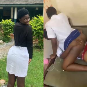 African High school girl gets fuck by class mate